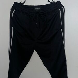 PacSun Black Joggers with White Stripes